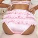 Women's Kawaii Cute Lace Bloomers Sexy Coquette Bowknot Low Elastic Waist Layered Ruffles Mini Shorts Sleep Bottoms_ecoleips.com