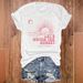 Women's Casual Solid Color Short Sleeve T-Shirt Loose Fit round Neck Printed Tee for Everyday Wear_ecoleips.com