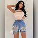 Women's Clothing New High Waist Slim Handmade Beaded Hole Hot Pants_ecoleips.com