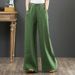 Suitable For All Seasons Cotton Loose Wide-Leg High-Waist Floor-Length Straight-Leg Trousers Linen Women's Pants_ecoleips.com