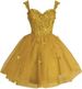 Off The Shoulder Shimmering Tulle Evening Gown Halter Top 3D Butterfly Short Ball Gown Sequined Coming Of Age Spring Style Women's Party Wear_ecoleips.com