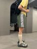 2025s 【T7311】Unisex SU Dry Mid Pants Side Seam Color Block Shorts_ecoleips.com