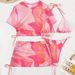Women's Tie-Dye Bikini Set Bohemian Beachwear Sexy Two-Piece Swimsuit with Matching Sarong And Headscarf for Vacation 4 Piece_ecoleips.com