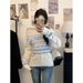 girl Shot Real Price Retro Coarse Knit Off-Shoulder Sweater Autumn Winter Loose Christmas Top Coat For Women_ecoleips.com