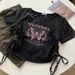 Women's Clothing Top Retro Washed Old T Shirt Print Pure Cotton Design Couple Outfit_ecoleips.com