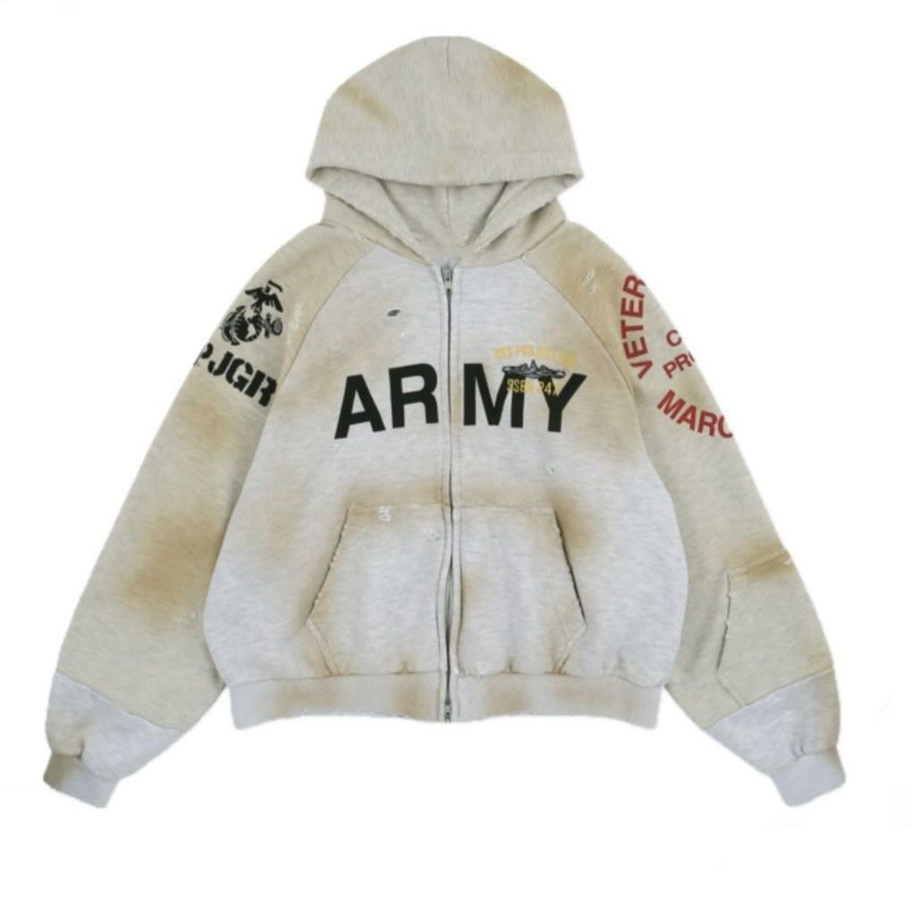 Unisex American Style Distressed Retro Print Hoodie Trendy Street Style Loose Fit Hip Hop Sweatshirt for Women_ecoleips.com