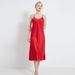 Cross-border Plus-size Camisole Nightgown For Women, Summer Ladies' Ice Silk Nightdress, Sexy Long Skirt With Slit_ecoleips.com