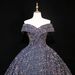 Starry Sky Sequins Vocal Art Exam Stage Performance Clothes Solo Puffy Skirt Annual Party Evening Dress_ecoleips.com