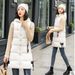 Women's Longline Slim Fit Quilted Vest With Hood, Winter Warm Padded Coat, Fleece Lined Zip Up Waistcoat For Casual & Office Wear_ecoleips.com