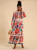 2026 Autumn European American Women Printed Long Sleeve Waist Slim Long Dress_ecoleips.com