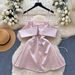 Women's Clothing Elegant Satin Party Dress With Bow Detail - Off Shoulder A-Line Mini Dress For Women_ecoleips.com