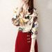 Women's Clothing Chain Print Shirt Spring New Chiffon Tops Women Basic Women's Shirt_ecoleips.com