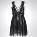 Aria Basics Aria Basics Cross-border European And American Sexy Sleepwear Set, Alluring Lace V-neck Nightdress For Women, Pure Desire Mesh_ecoleips.com