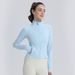 Short Gold Zipper LU Spring Double-Sided Brushed Defin Top Slim Fit Stretch Quick-Dry Stand Collar Jacket Yoga Coat_ecoleips.com
