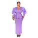 Plus Size V-Neck Evening Dress –Elegance With Bodycon Silhouette (Breathable Polyester Blend, Flutter Sleeves, High Waist For Effortless Glamour)_ecoleips.com