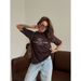 Retro Fashion Women's Casual T-Shirt Ins Style Letter Print 100% Cotton Short Sleeve Top Versatile And Unique_ecoleips.com