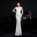 Women's Clothing New Sequined Fishtail Long Dress Performance Internet Celebrity Event Banquet Car Model Etiquette Evening Dress_ecoleips.com