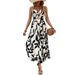 Women's Clothing Hollow Twisted Halter Neck Printed Dress Temperament Romantic Style_ecoleips.com