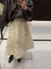 Vintage Tassels A-lined Long Skirt Women Elegant Chic Loose Waist-cinching Skirts Lady New Winter Classic Versatile Street Party_ecoleips.com