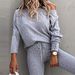 Aria Basics 2026 Foreign Trade Solid Color Fashion Casual Tie-shoulder Sports Pants Long Set For Women, European And American Trend_ecoleips.com