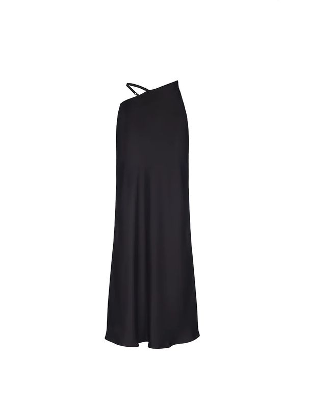 Verve Solid Color 2025 Spring Summer New Comfortable Soft Elegant Slim Fit Long Skirt For Women_ecoleips.com