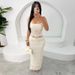 Women's Clothing Spring New Women's Fashion Halter Neck Backless Sexy Vest Pleated Chiffon Long Skirt Suit_ecoleips.com