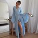European And American Cross-Border Trade Elegant Cardigan Coat Long Homewear Two-Way Dress Autumn Simple Fashion Women's_ecoleips.com