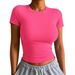 Slim-Fit Quick-Dry Workout T-Shirt – Stretchy Muscle Tee For Running & Gym | Sexy Crop Top For Women (Xs-Xl)_ecoleips.com