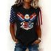 Women's Clothing 250Th Anniversary American Printed T-Shirt Short-Sleeved_ecoleips.com