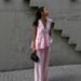 Women's Cotton V-Neck Sleeveless Vest And Pants Set Solid Color Elegant Office Wear Two-Piece Outfit_ecoleips.com