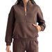 Aria Basics Aria Basics 2025 Spring European And American Women's Clothing Two-Piece Set Sweatshirt Fleece Sports Street Casual Fashion_ecoleips.com