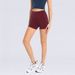 Summer New Solid Color Yoga Shorts High Waist, Hip Lift, Tight And Elastic Training Nude Sports 3/4 Pants For Women_ecoleips.com
