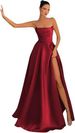 Women's Clothing Tube Top Sexy Evening Dress Slit Slim Banquet Evening Dress_ecoleips.com