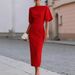 Women's Clothing Elegant Slimming Midi Dress For Women Slim Fit Casual Dress For Women For Formal & Casual For Women_ecoleips.com