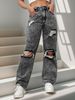 New Women's Ripped Street Jeans Pants Fashion Street Jeans_ecoleips.com