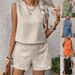 Women's Fashion Casual Vest And Shorts Set European And American Style Independent Website Hot Selling Cross Border Clothing_ecoleips.com