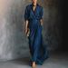 2025 Independent Website European And American Women's Autumn Elegant And Sexy Solid Color Irregular Pleated Pocket Long Skirt_ecoleips.com