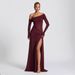 Women's Clothing One Shoulder Pleated Waist See Through Off Shoulder Mesh Women's Sexy Long Skirt_ecoleips.com