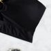 Women's Black Strapless Bikini Top - Sexy Hollow Out Beach Swimwear_ecoleips.com