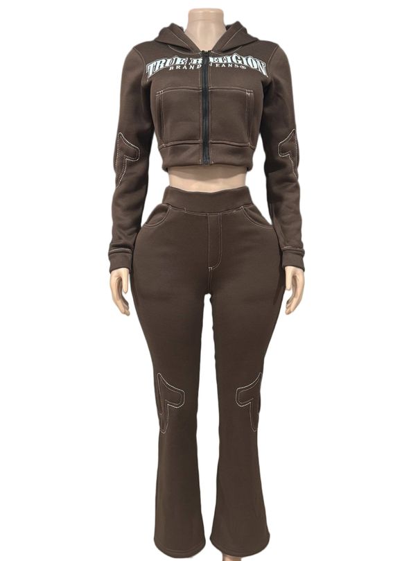FC1400 European And American Cross-Border 2026 Autumn Hot Girl Casual Outline Embroidered Sports Sweatshirt Fashion Set_ecoleips.com