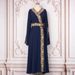 MT302 Muslim Abaya Women's Long Dress Dubai Robe New Beaded Gown With Waist Tie_ecoleips.com