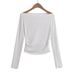 DS24310-24 Summer New European And American Style Hot Girl Casual Pure Desire Off-Shoulder Long Sleeve Versatile Women's_ecoleips.com