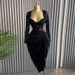 Women's Clothing Spring New Style Elegant Square Collar Lace Long Sleeve High Waist Slim Medium Length Dress_ecoleips.com