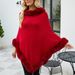 Women's Clothing 2023 autumn and winter new women's clothing shawl tassel cape fur collar pullover sweater women_ecoleips.com