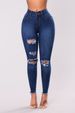 Women's Clothing Stretch Ripped Slim Fit Pants_ecoleips.com
