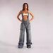 Aria Basics European And American Women's Fashion Cross-border Zipper Denim Overalls Autumn Style Loose Casual Pocket Pants YX70056_ecoleips.com