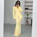2025 Autumn/Winter European American Casual Design Loose-Fit Tie-Waist Fashionable Elegant Printed Blazer And Long Skirt_ecoleips.com