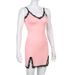 Aria Basics Aria Basics Summer European American Women's Lace Trim, Color-blocking, Slit, Spaghetti Straps, Sexy Slim-fitting, Elegant Dress_ecoleips.com