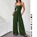 2026 Women's Sleeveless Wide-Leg Jumpsuit - Casual And Stylish Summer Wear With Pocket Design, Ladies' Sports Set_ecoleips.com