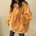 Women's Trendy Pullover Hooded Sweatshirt Long Style Korean Fashion Loose Fit Spring Autumn Winter Fleece Lining Thin Korean Style_ecoleips.com